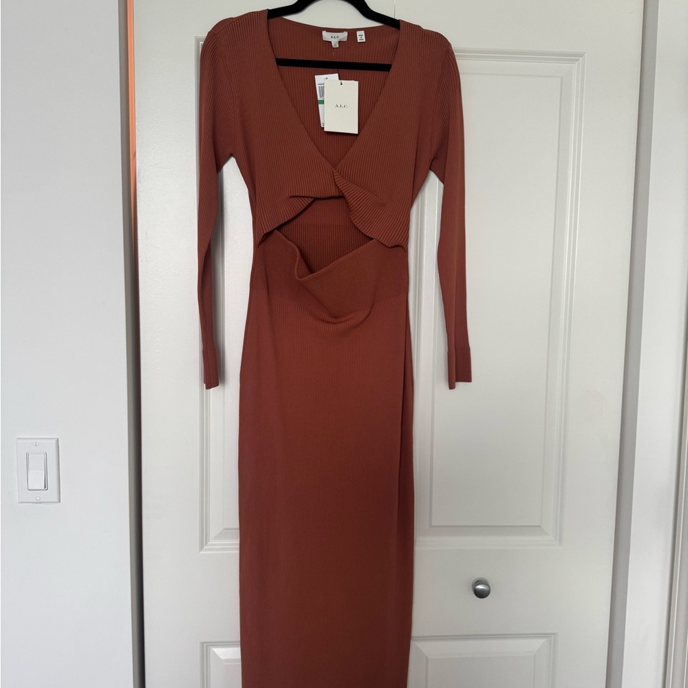 BRAND NEW A.L.C. Terracotta Long Sleeve Dress